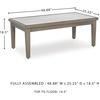 image:imageSignature Design by Ashley 1Piece Outdoor Coffee Table Sintered StoneOutdoor Coffee Table