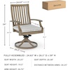 image:imageSignature Design by Ashley 1Piece Outdoor Coffee Table Sintered StoneOutdoor Swivel Chair with Cushion Set of 2