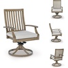 image:imageSignature Design by Ashley 1Piece Outdoor Coffee Table Sintered StoneOutdoor Swivel Chair with Cushion Set of 2