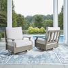 image:imageSignature Design by Ashley 1Piece Outdoor Coffee Table Sintered StoneOutdoor Swivel Glider Chair with Cushion