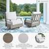 image:imageSignature Design by Ashley 1Piece Outdoor Coffee Table Sintered StoneOutdoor Swivel Glider Chair with Cushion