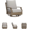 image:imageSignature Design by Ashley 1Piece Outdoor Coffee Table Sintered StoneOutdoor Swivel Glider Chair with Cushion