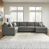 image:imageSignature Design by Ashley 3Piece Sleeper Sectional Double Chaise3 Piece Sectional with Chaise
