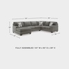 image:imageSignature Design by Ashley 3Piece Sleeper Sectional Double Chaise3Piece Sectional with Chaise