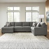 image:imageSignature Design by Ashley 3Piece Sleeper Sectional Double Chaise3Piece Sectional with Chaise