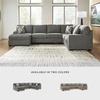 image:imageSignature Design by Ashley 3Piece Sleeper Sectional Double Chaise3Piece Sectional with Chaise