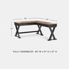 image:imageSignature Design by Ashley 60 Farmhouse Home Office Desk Chipped WhiteBrownBlack