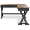 image:imageSignature Design by Ashley 60 Farmhouse Home Office Desk Chipped WhiteBrownBlack