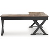 image:imageSignature Design by Ashley 60 Farmhouse Home Office Desk Chipped WhiteBrownBlack