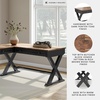 image:imageSignature Design by Ashley 60 Farmhouse Home Office Desk Chipped WhiteBrownBlack