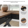 image:imageSignature Design by Ashley 60 Farmhouse Home Office Desk Chipped WhiteBrownBlack