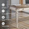 image:imageSignature Design by Ashley 60 Farmhouse Home Office Desk Chipped WhiteWhite  Brown