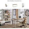 image:imageSignature Design by Ashley 60 Farmhouse Home Office Desk Chipped WhiteWhiteBrown