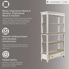 image:imageSignature Design by Ashley 60 Farmhouse Home Office Desk Chipped WhiteWhiteBrown