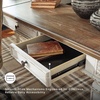 image:imageSignature Design by Ashley 60 Farmhouse Home Office Desk Chipped WhiteWhiteBrown