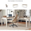 image:imageSignature Design by Ashley 60 Farmhouse Home Office Desk Chipped WhiteWhiteBrown