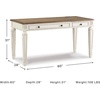 image:imageSignature Design by Ashley 60 Farmhouse Home Office Desk Chipped WhiteWhiteBrown