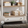 image:imageSignature Design by Ashley 60 Farmhouse Home Office Desk Chipped WhiteWhiteBrown