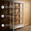 image:imageSignature Design by Ashley 60 Farmhouse Home Office Desk Chipped WhiteWhiteBrown