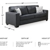 image:imageSignature Design by Ashley Altari 2Piece Sleeper Sectional with ChaiseCharcoal