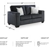 image:imageSignature Design by Ashley Altari 2Piece Sleeper Sectional with ChaiseCharcoal