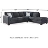 image:imageSignature Design by Ashley Altari 2Piece Sleeper Sectional with ChaiseDark Gray