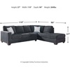 image:imageSignature Design by Ashley Altari 2Piece Sleeper Sectional with ChaiseDark Gray