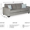 image:imageSignature Design by Ashley Altari 2Piece Sleeper Sectional with ChaiseGrey