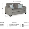 image:imageSignature Design by Ashley Altari 2Piece Sleeper Sectional with ChaiseGrey