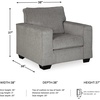 image:imageSignature Design by Ashley Altari 2Piece Sleeper Sectional with ChaiseLight Gray