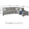 image:imageSignature Design by Ashley Altari 2Piece Sleeper Sectional with ChaiseLight Gray
