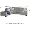 image:imageSignature Design by Ashley Altari 2Piece Sleeper Sectional with ChaiseLight Gray