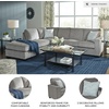 image:imageSignature Design by Ashley Altari 2Piece Sleeper Sectional with ChaiseLight Gray