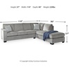 image:imageSignature Design by Ashley Altari 2Piece Sleeper Sectional with ChaiseLight Gray