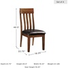 image:imageSignature Design by Ashley Berringer Wood Dining Chairs Set of 2 BrownMedium Brown