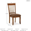 image:imageSignature Design by Ashley Berringer Wood Dining Chairs Set of 2 BrownRustic Brown