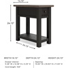 image:imageSignature Design by Ashley Bolanburg Narrow End Table Charging StationBlack