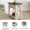 image:imageSignature Design by Ashley Bolanburg Narrow End Table Charging StationDark Brown  White