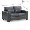image:imageSignature Design by Ashley Bolsena Queen Leather Sofa Sleeper CaramelGrey