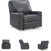 image:imageSignature Design by Ashley Bolsena Queen Leather Sofa Sleeper CaramelGrey