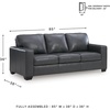 image:imageSignature Design by Ashley Bolsena Queen Leather Sofa Sleeper CaramelGrey