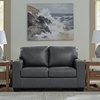 image:imageSignature Design by Ashley Bolsena Queen Leather Sofa Sleeper CaramelGrey