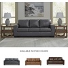 image:imageSignature Design by Ashley Bolsena Queen Leather Sofa Sleeper CaramelGrey