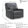 image:imageSignature Design by Ashley Bolsena Queen Leather Sofa Sleeper CaramelGrey