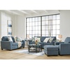 image:imageSignature Design by Ashley Cashton Queen Sleeper Sofa Bed Couch Dark BlueBlue