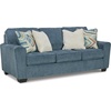 image:imageSignature Design by Ashley Cashton Queen Sleeper Sofa Bed Couch Dark BlueBlue