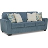 image:imageSignature Design by Ashley Cashton Queen Sleeper Sofa Bed Couch Dark BlueBlue