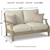 image:imageSignature Design by Ashley Clare View 1Piece Eucalyptus Outdoor SofaBeige