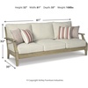 image:imageSignature Design by Ashley Clare View 1Piece Eucalyptus Outdoor SofaBeige