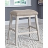 image:imageSignature Design by Ashley Counter Height Stools Set of 2 Backless GrayLight Brown  White